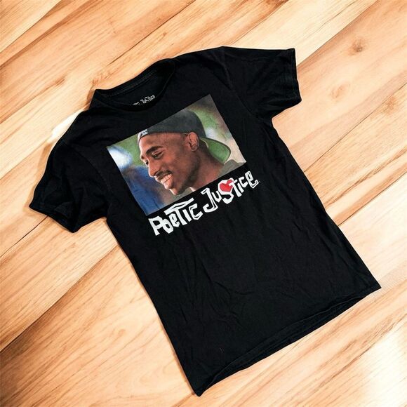 Poetic Justice Tupac Ripple Junction Graphic Band Tee T Shirt Black Music Small - Picture 1 of 6